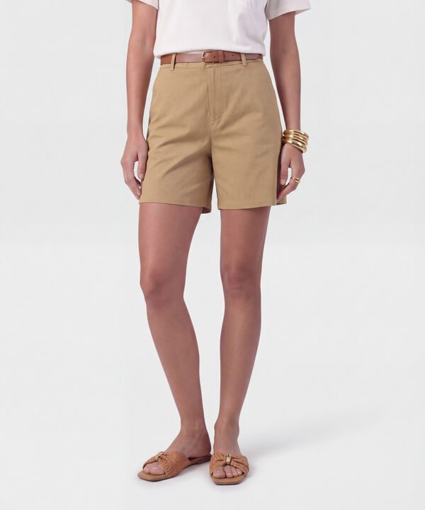 Bermuda De Silueta Recta Para Mujer