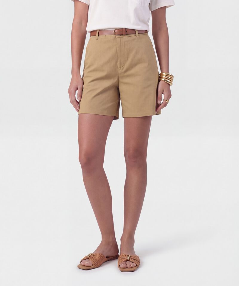 Bermuda De Silueta Recta Para Mujer