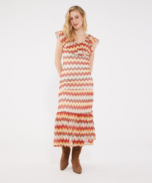 Vestido Con Arandela En Escote image number null