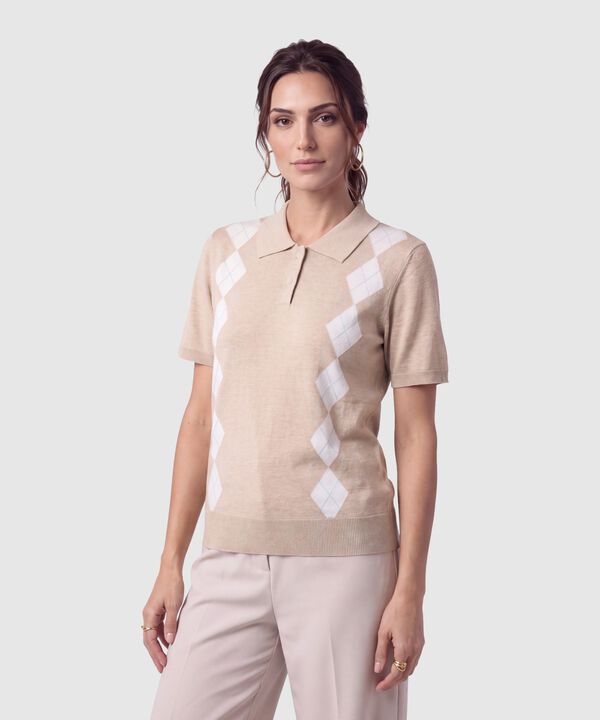 Camiseta Polo Tejido Punto Para Mujer image number null