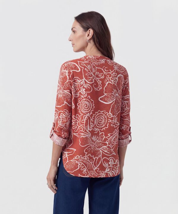 Blusa Fluida Cuello V Para Mujer