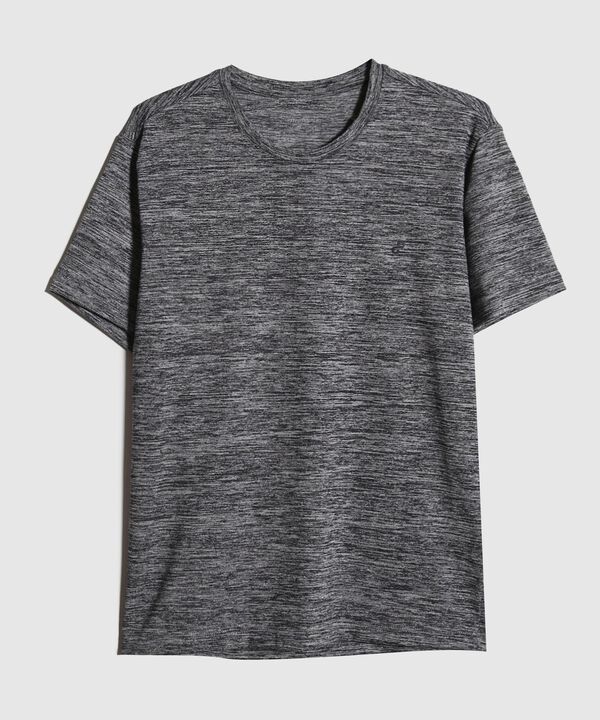 Camiseta Manga Corta Cuello Redondo Jaspe