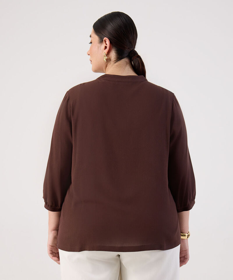 Blusa Fluida con Amarre Frontal para Mujer Curvy