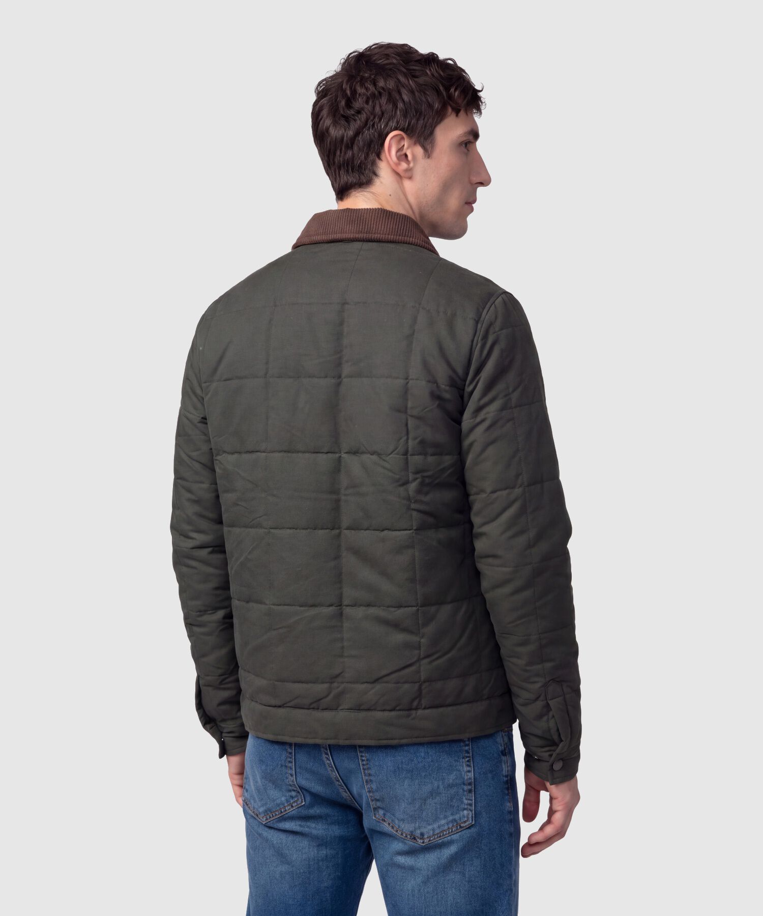 Chaqueta Acolchada con Pana Para Hombre