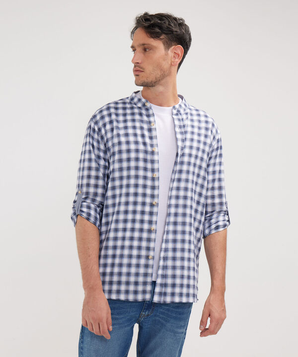 Camisa Manga Larga Cuello Mao Preteñido image number null