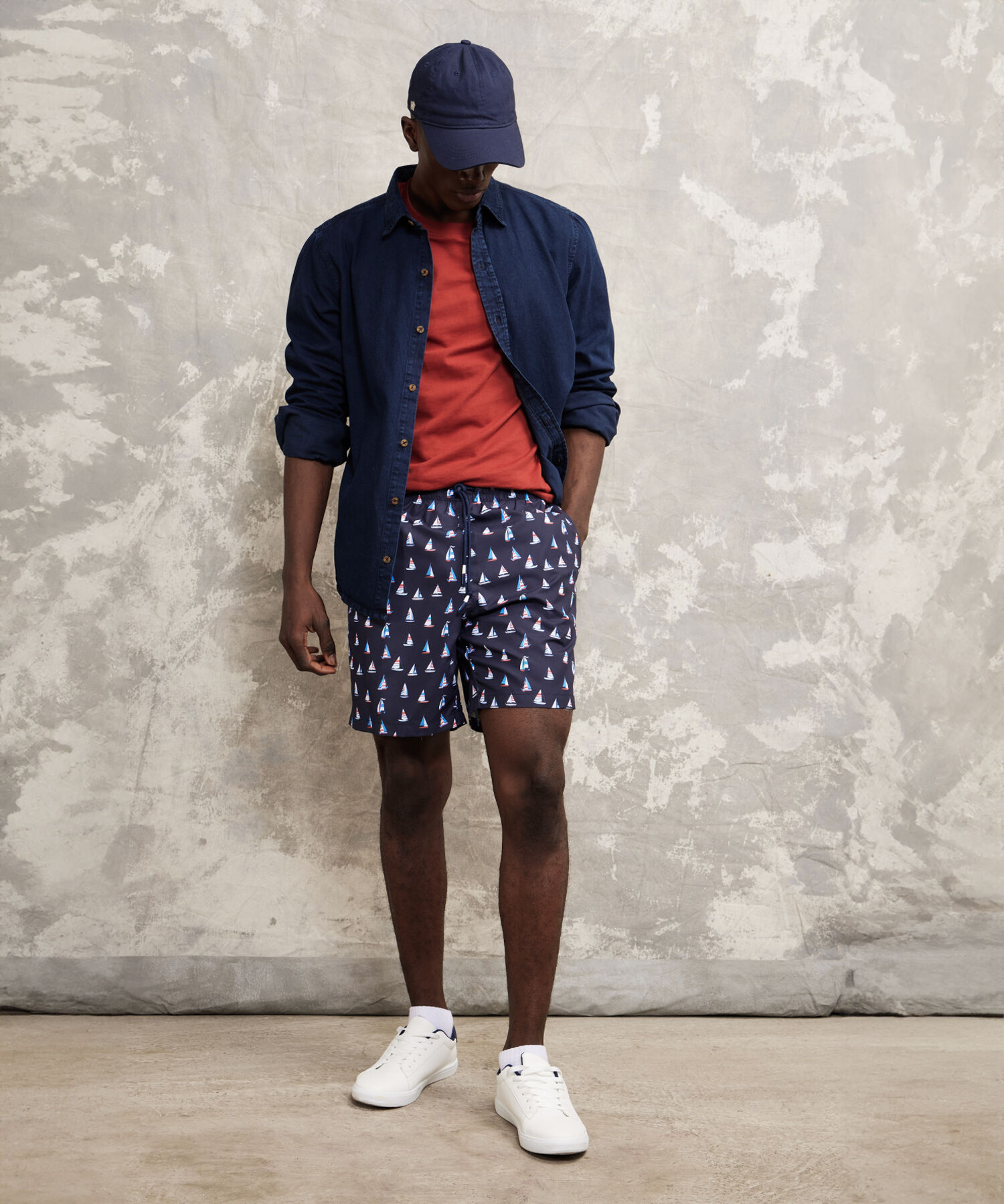 Pantalóneta De Baño Estampada