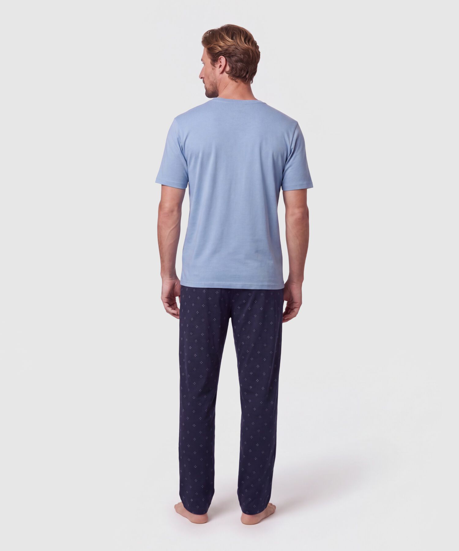 Pijama Manga Corta Y Pantal&oacute;n Para Hombre