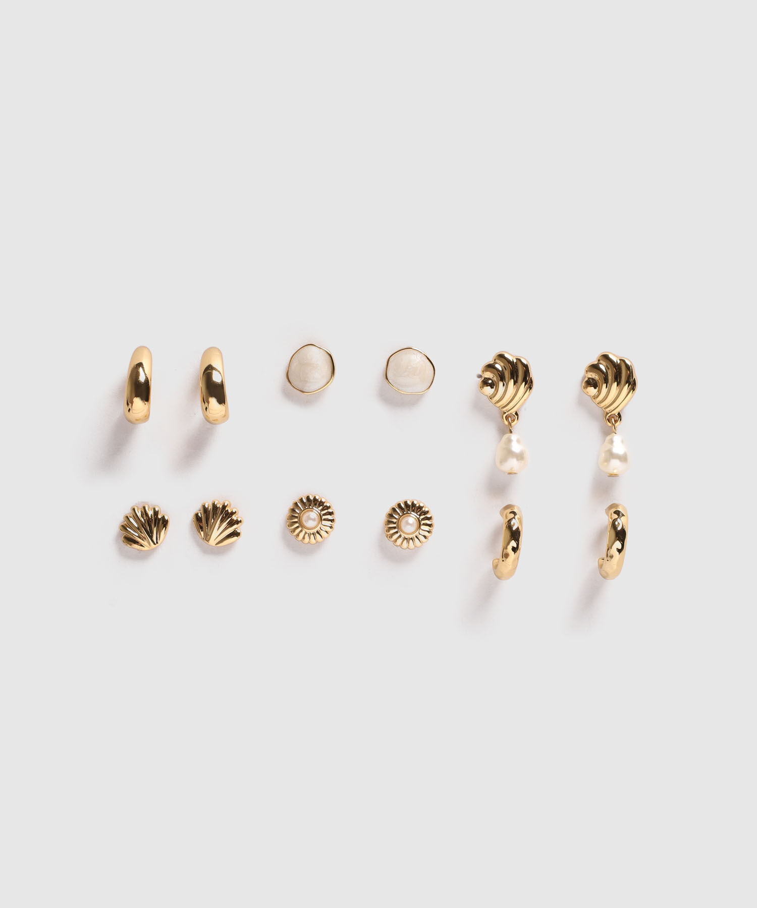 Set X6 Aretes Con Motivos De Mar Para Mujer