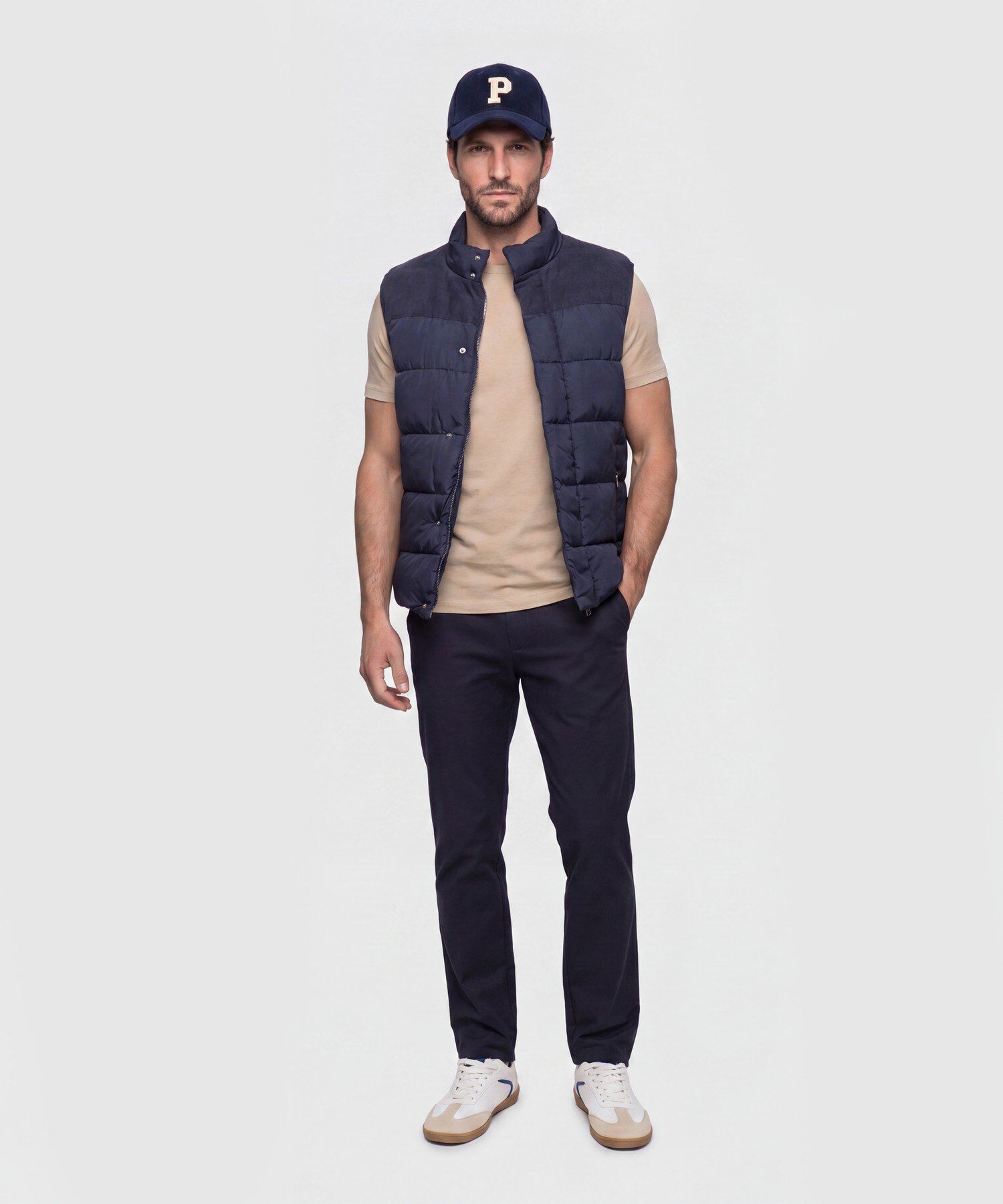 Chaleco Acolchado Combinado para Hombre