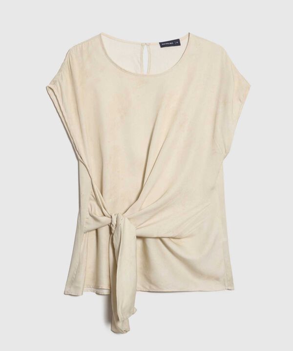 Blusa Estampada con Anudado