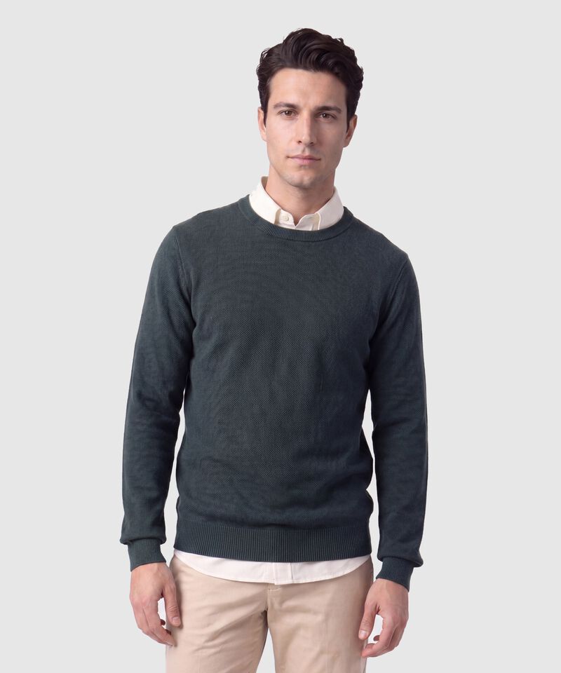 Saco Tejido De Cuello Redondo Para Hombre
