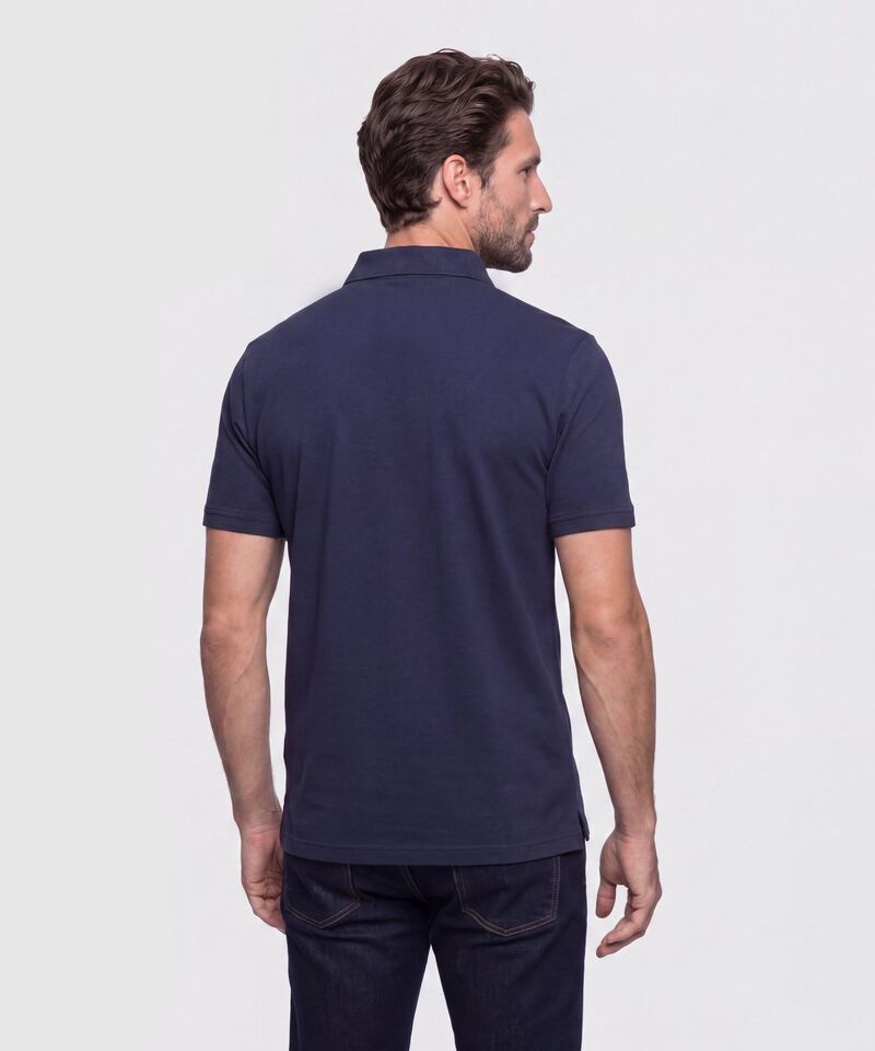 Polo Unicolor, Cuello Duro Con Bolsillo Y Silueta Regular Fit