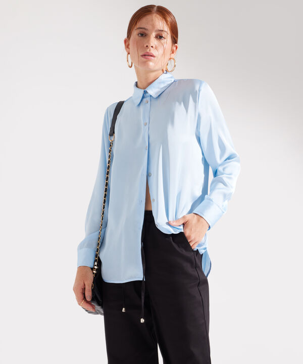 Camisa Manga Larga en Satín