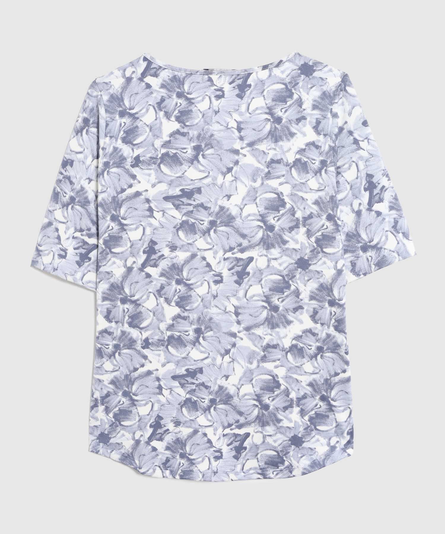 Camiseta Manga 3/4  Cuello Redondo  Estampada