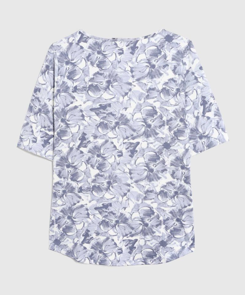 Camiseta Manga 3/4  Cuello Redondo  Estampada