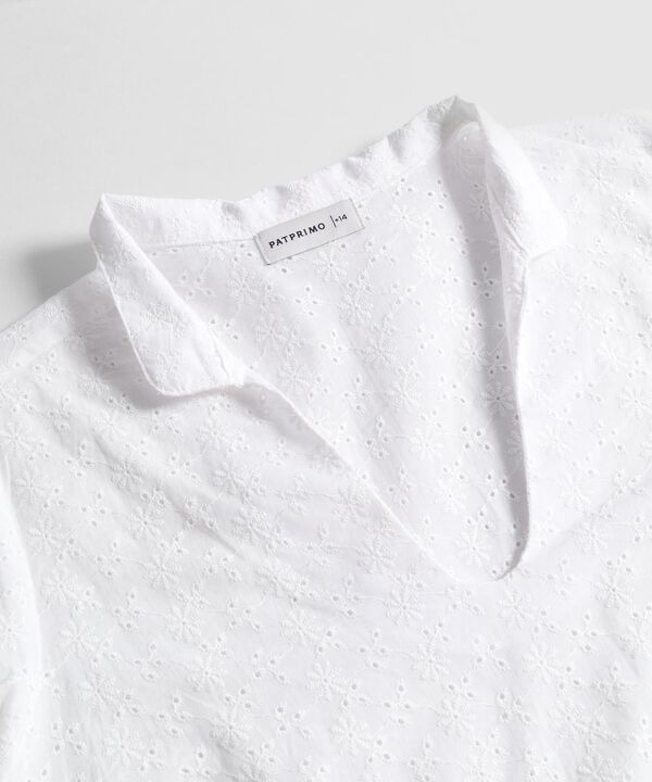 Blusa con Escote V y Manga 3/4 Para Mujer Curvy image number null