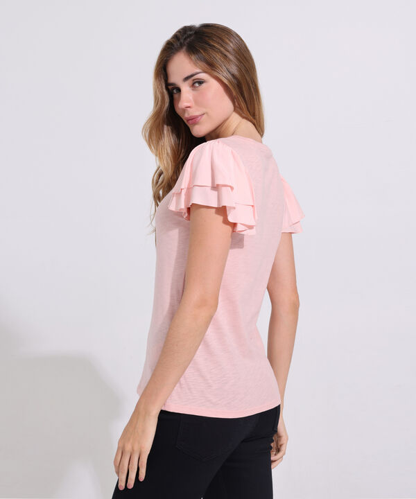 Camiseta Con Manga Volada