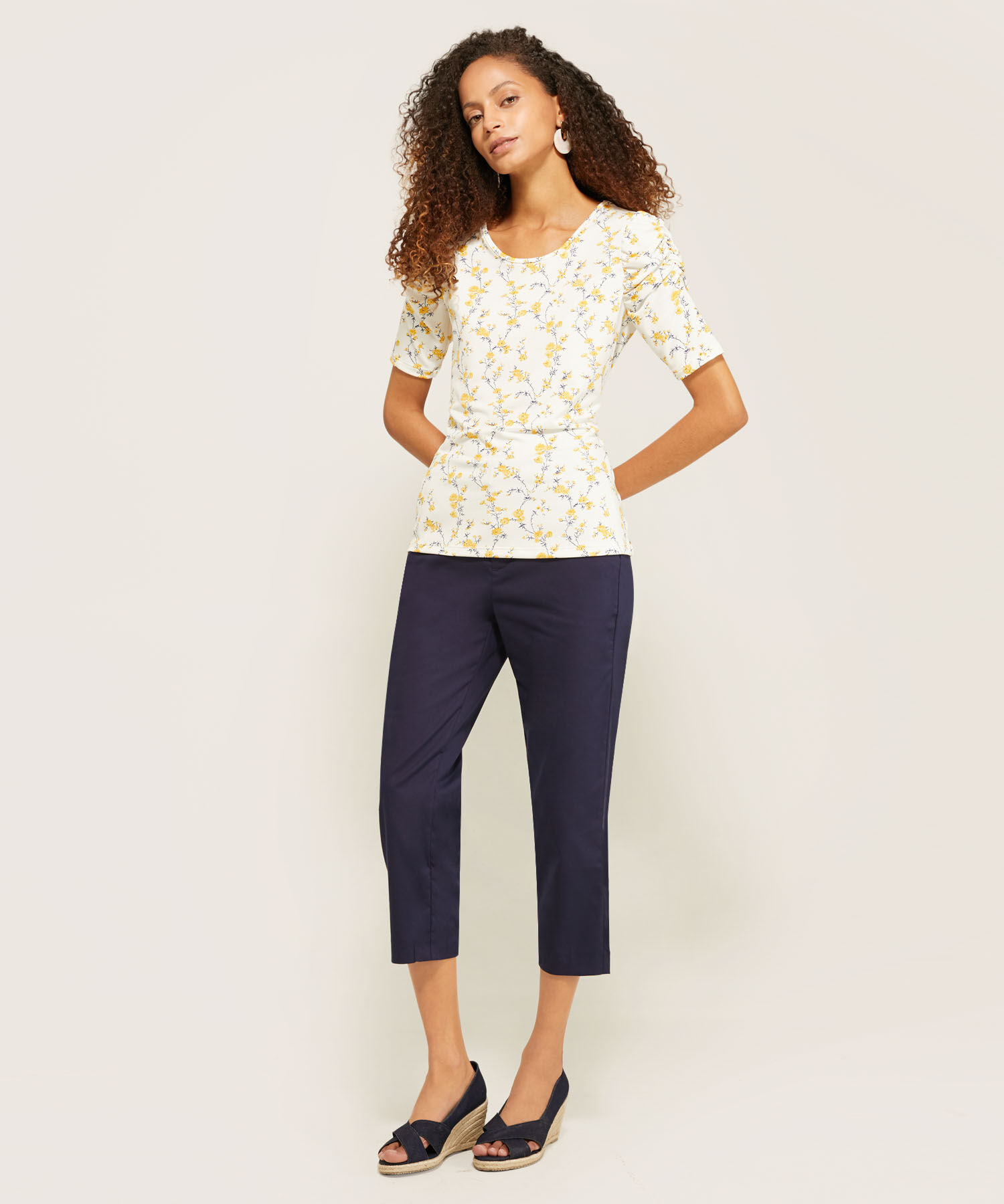 Camiseta Estampada Con Ruche