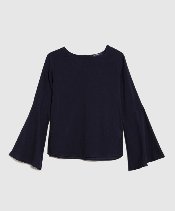 Blusa Manga Larga Acampanada