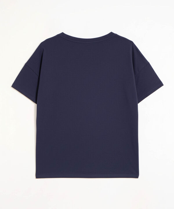 Camiseta Mujer Estampado Texto Corte Relajado image number null