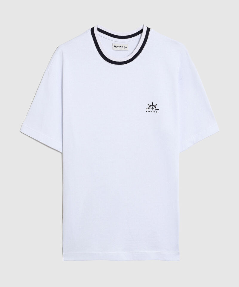 Camiseta Con Cuello En Contraste Para Hombre