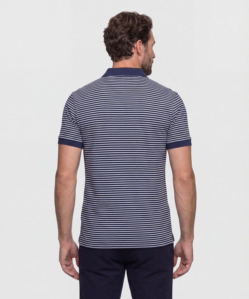 Polo Hombre Manga Corta A Rayas