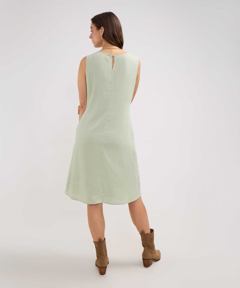 Vestido en Efecto Lino