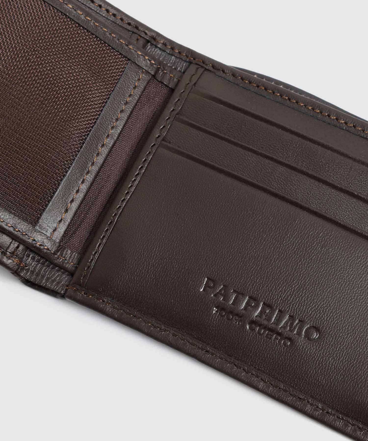 Billetera Plegable Con Detalle Hombre