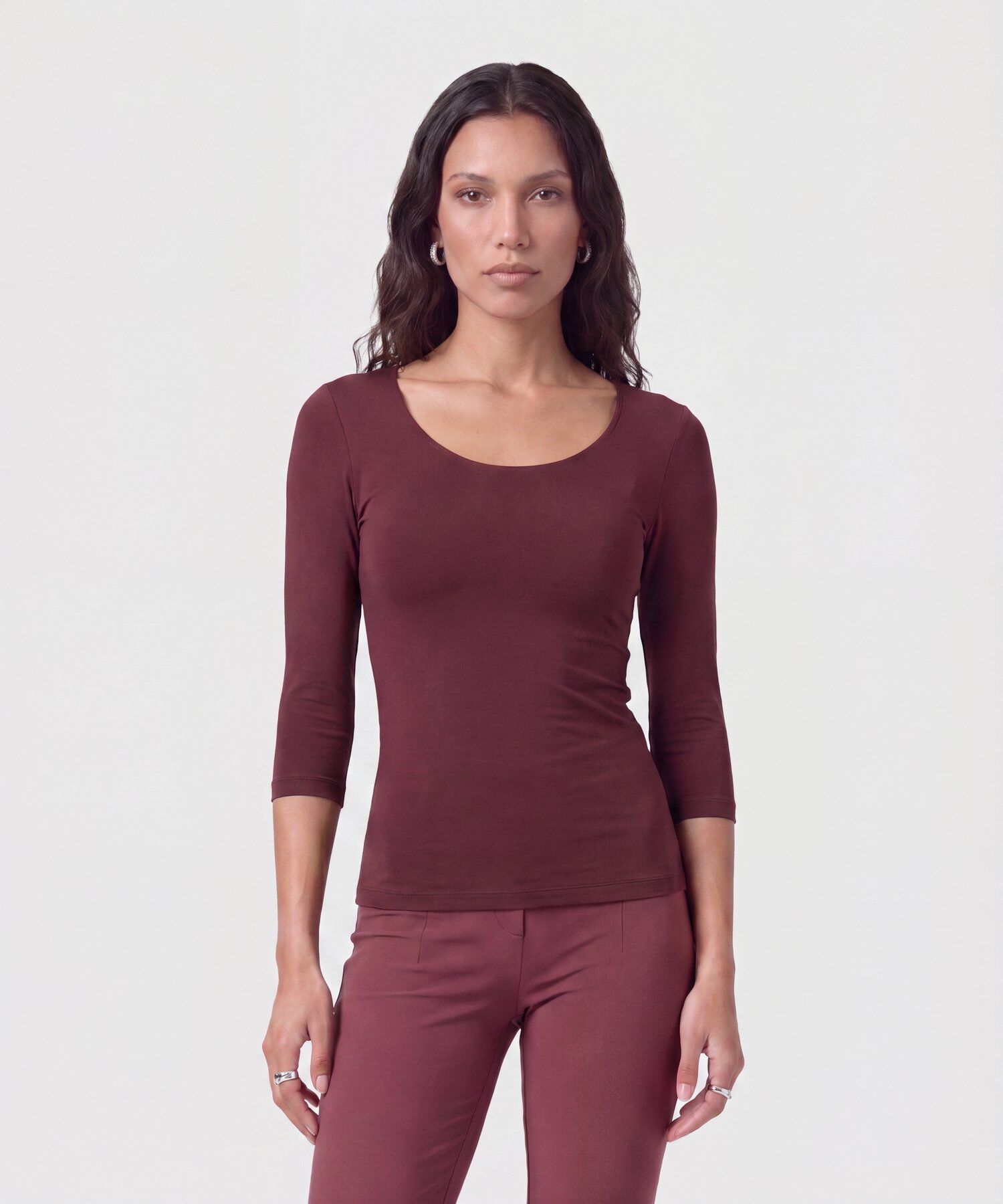 Camiseta Manga Tres Cuartos Para Mujer