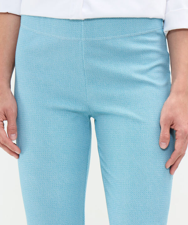 Leggings Básico Estampado A Rayas Con Elástico Interno, Lineas