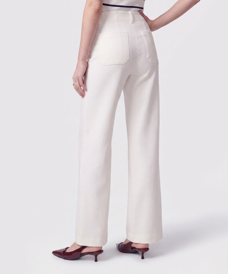 Pantal&oacute;n Recto Con Bolsillo Frontal Para Mujer