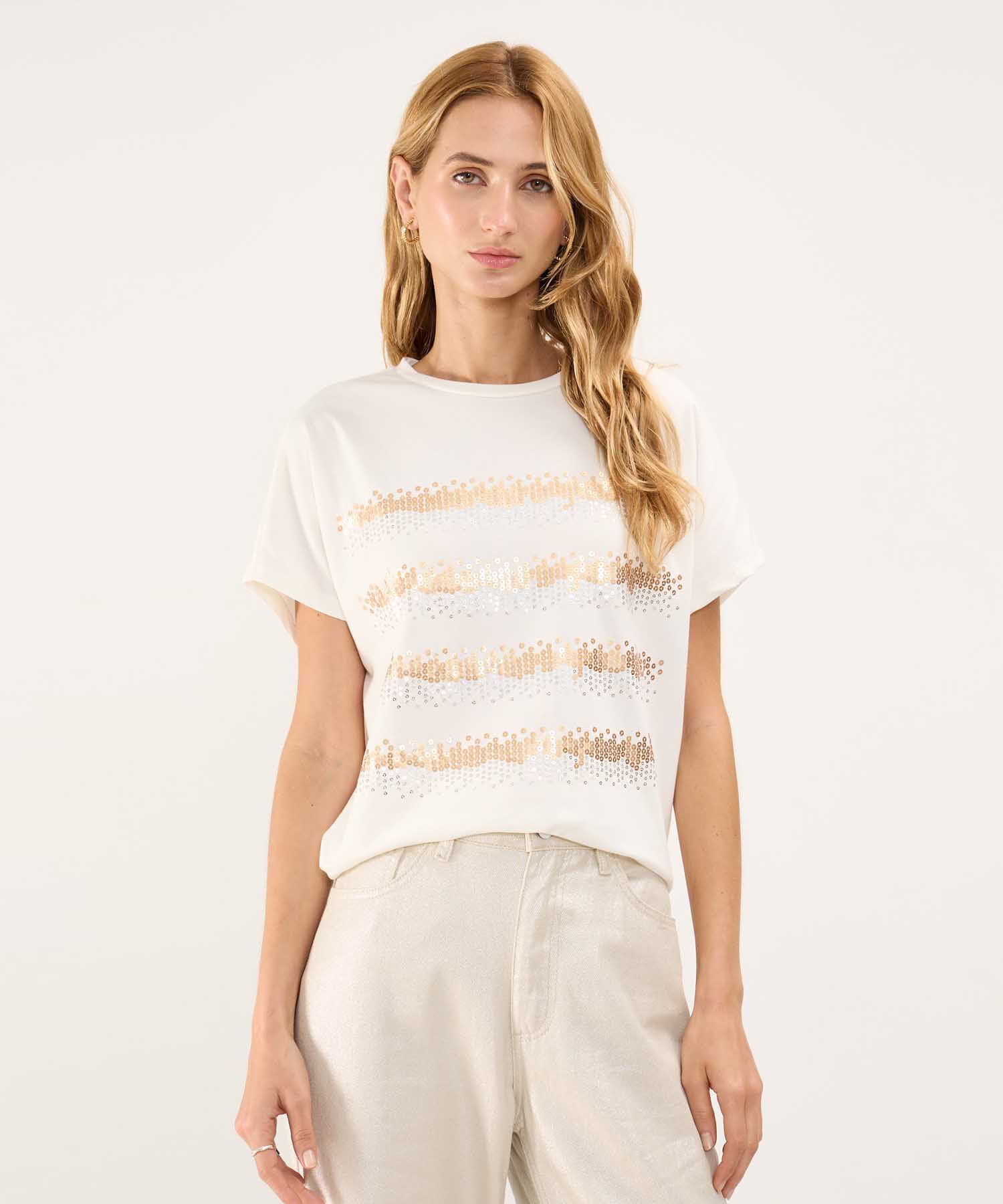 Camiseta con Lentejuelas
