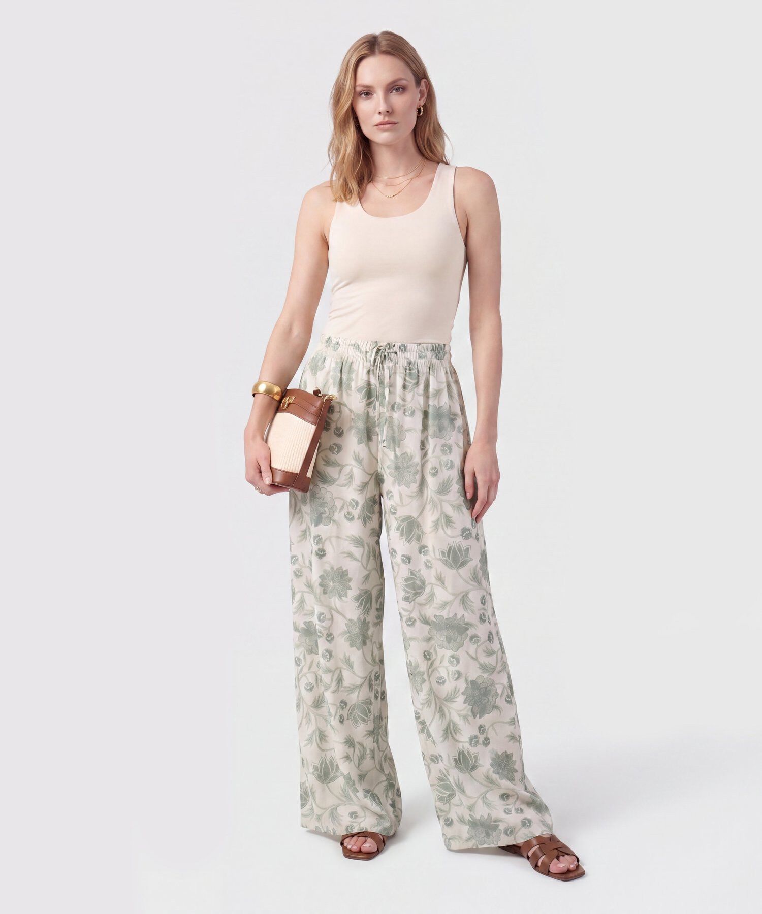 Pantal&oacute;n Fluido Con El&aacute;stico Para Mujer