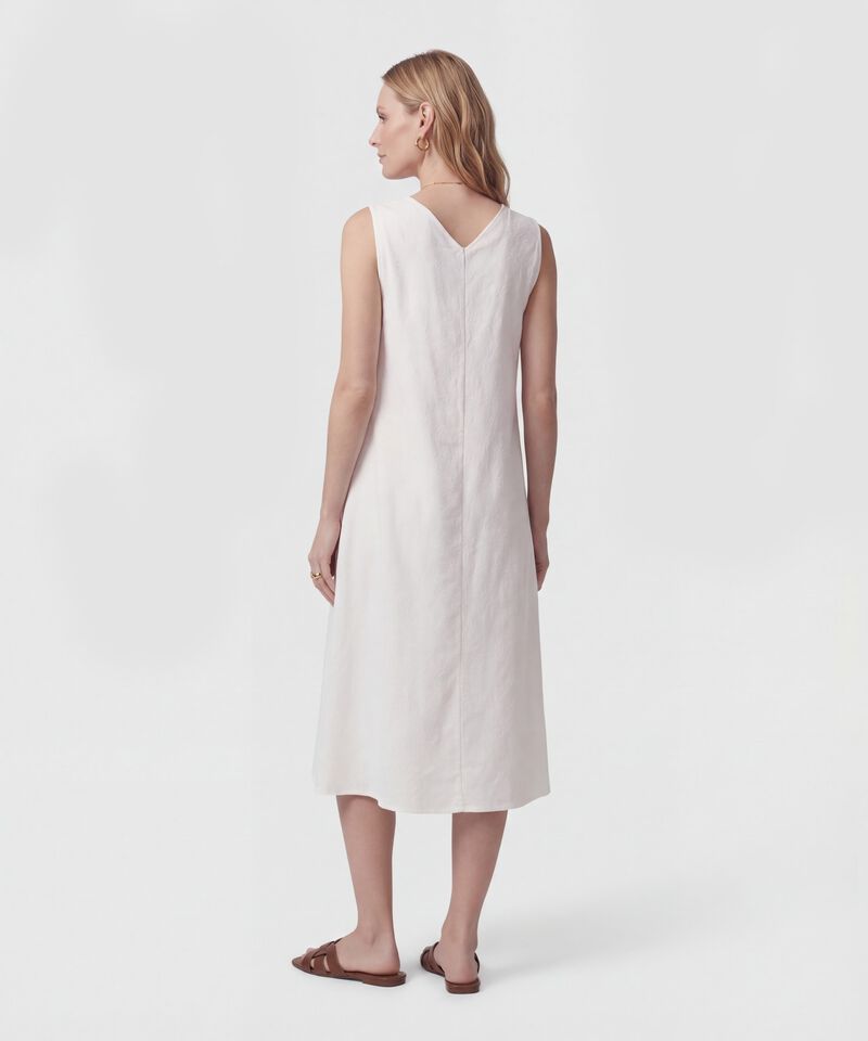 Vestido Midi Manga Sisa Con Cintur&oacute;n Mujer