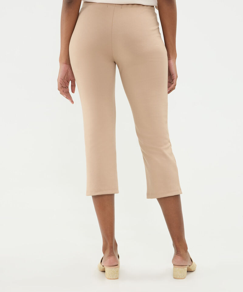 Leggins Corto Con Simulación Bolsillos Ribete Laterales Para Mujer