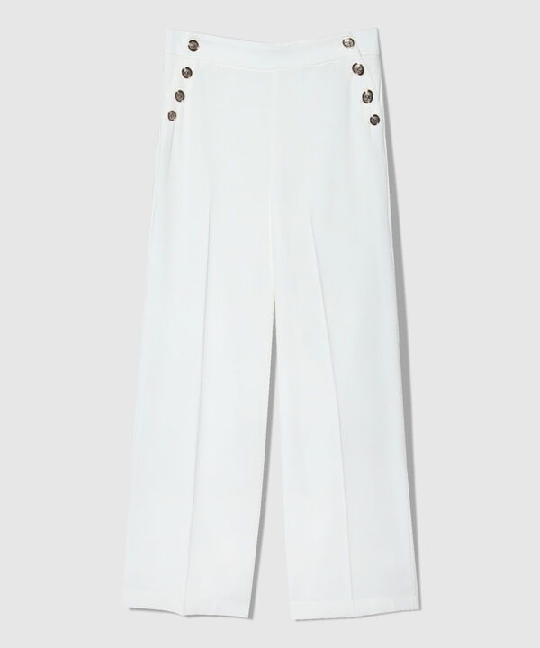 Pantalón Fluido Con Botones