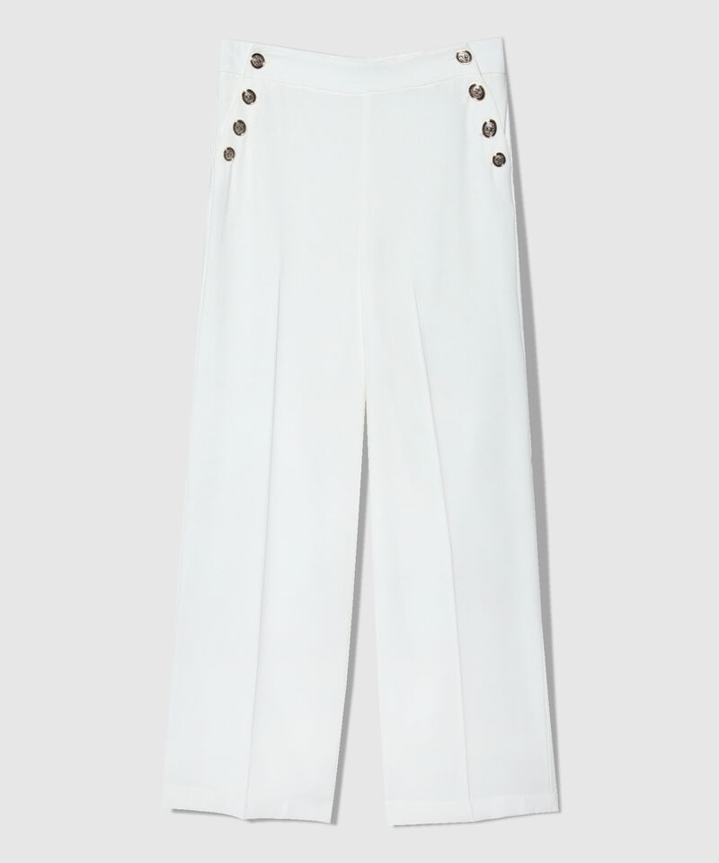 Pantalón Fluido Con Botones