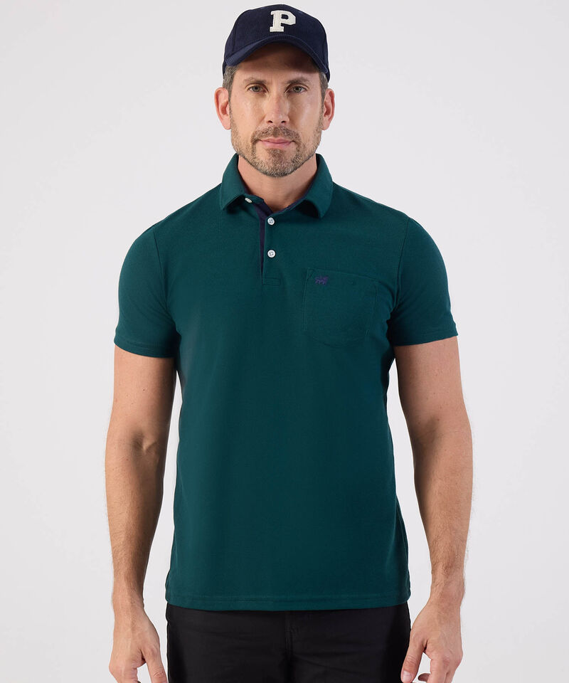 Polo Unicolor Con Bolsillo 