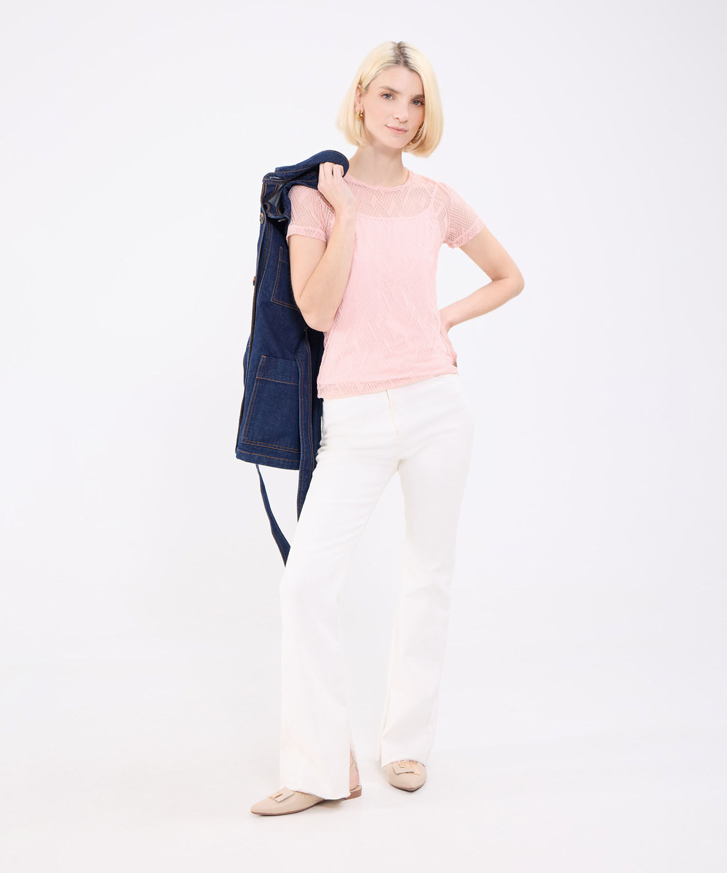 Camiseta Texturisada Para Mujer