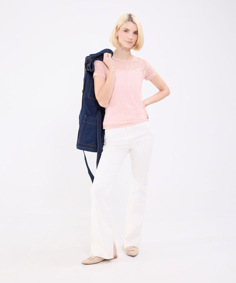 Camiseta Texturisada Para Mujer