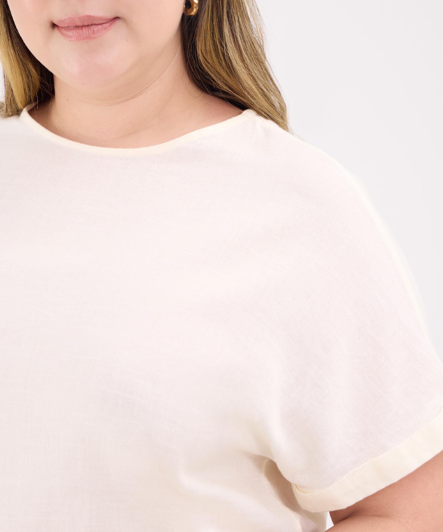Blusa en Efecto Lino