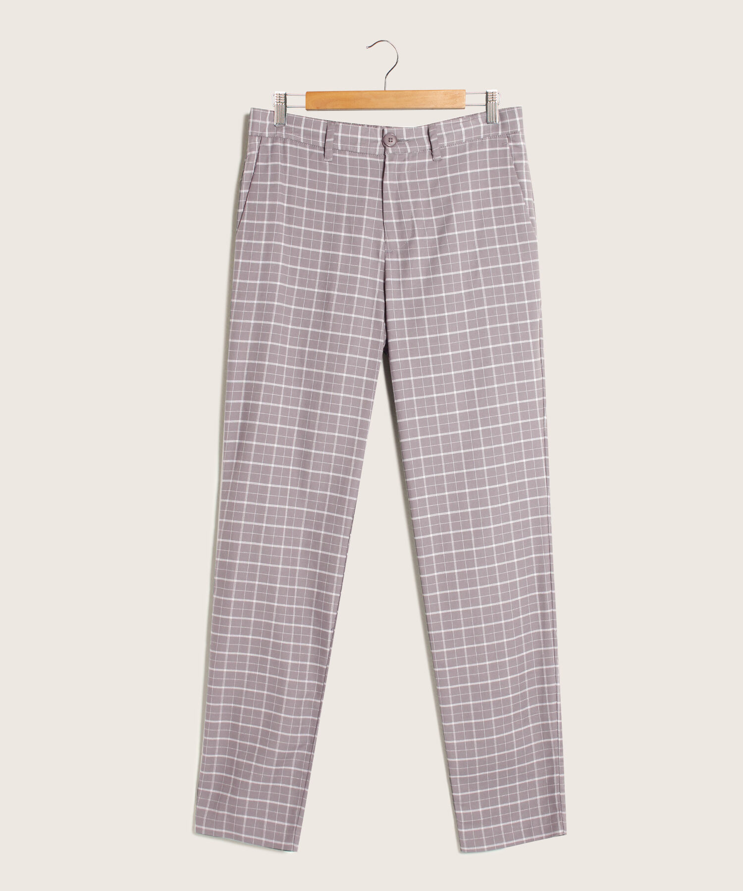 Pantalón Preteñido Chino Con Bolsillos Laterales Pretina Trasera Encauchada, Slim Fit