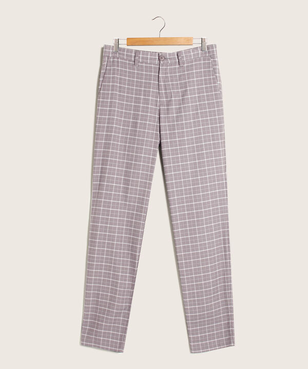 Pantalón Preteñido Chino Con Bolsillos Laterales Pretina Trasera Encauchada, Slim Fit