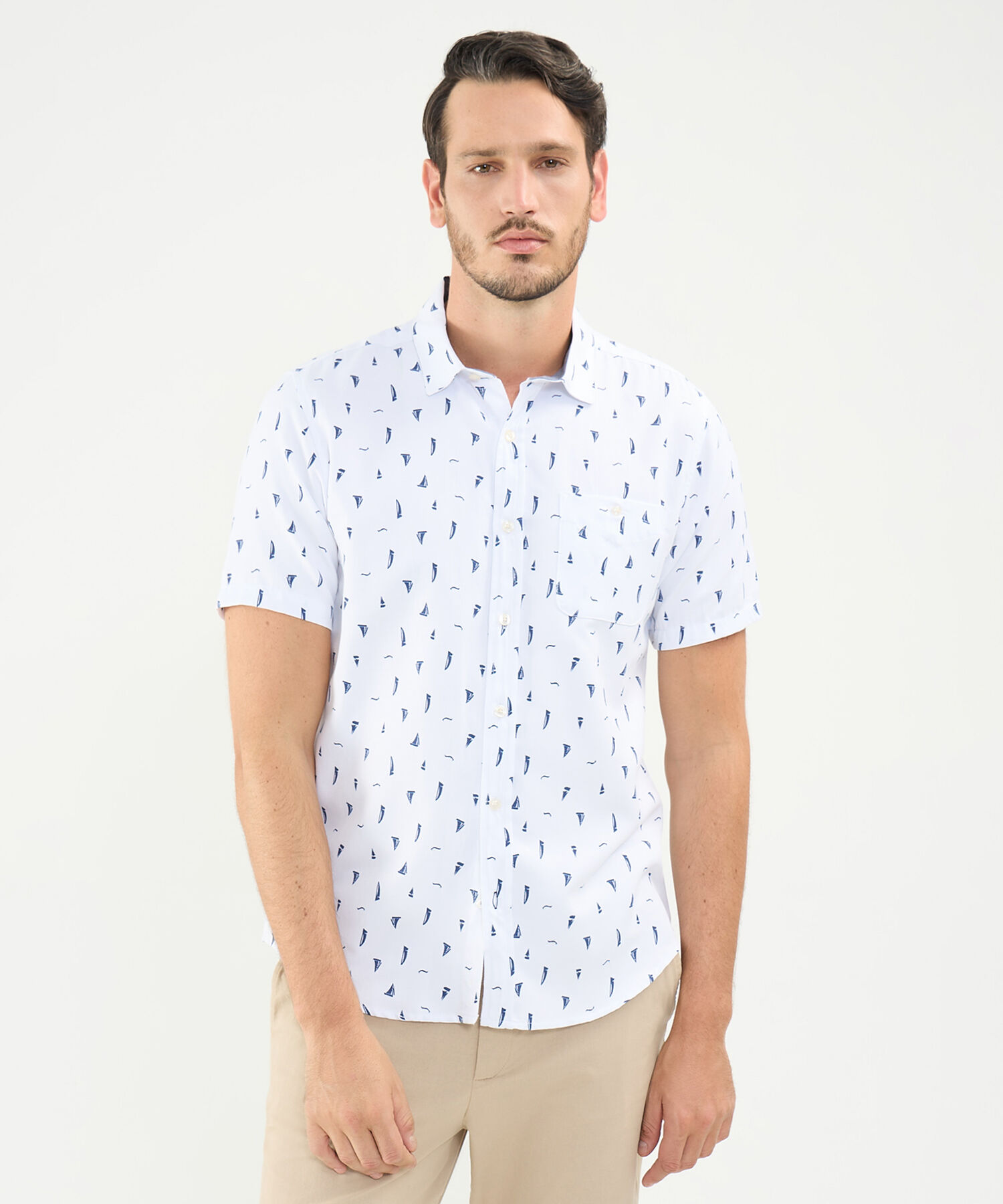 Camisa Estampado de Barcos