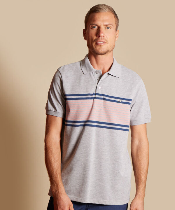 Polo Preteñida, Cuello Y Puños Tejidos Unicolor, Sin Bolsillo Y Silueta Regular Fit image number null