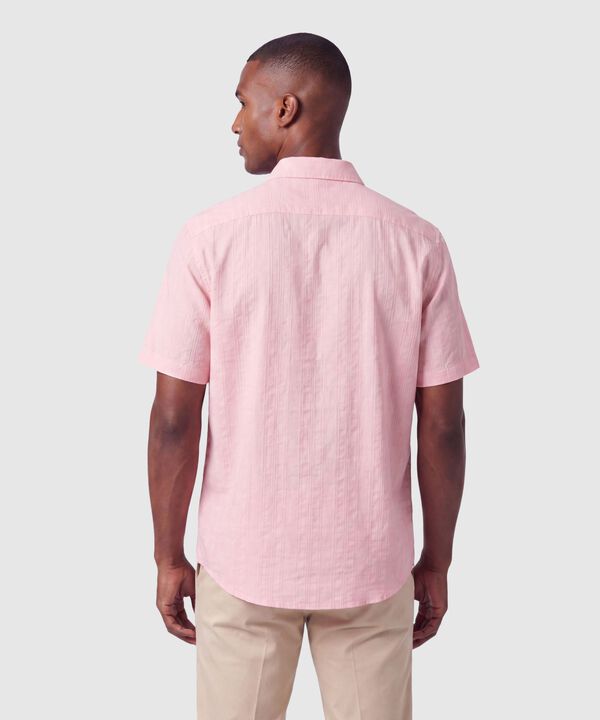 Camisa Manga Corta Texturizada Hombre