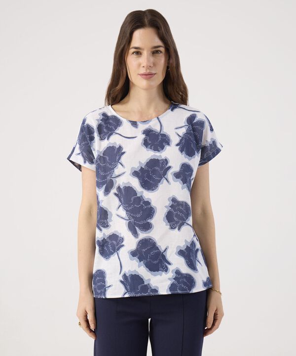 Blusa Estampada Cuello Redondo  image number null