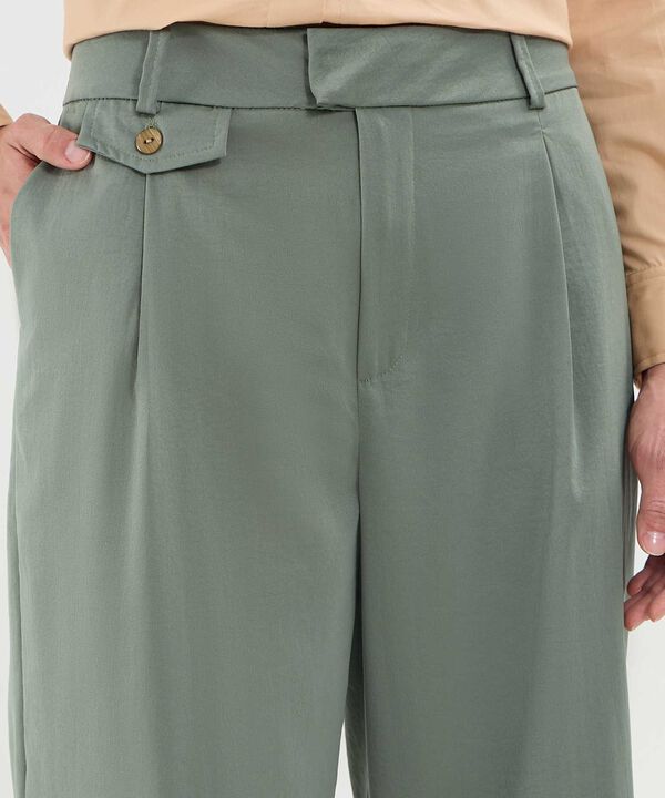 Pantalón Fluido con Prenses image number null