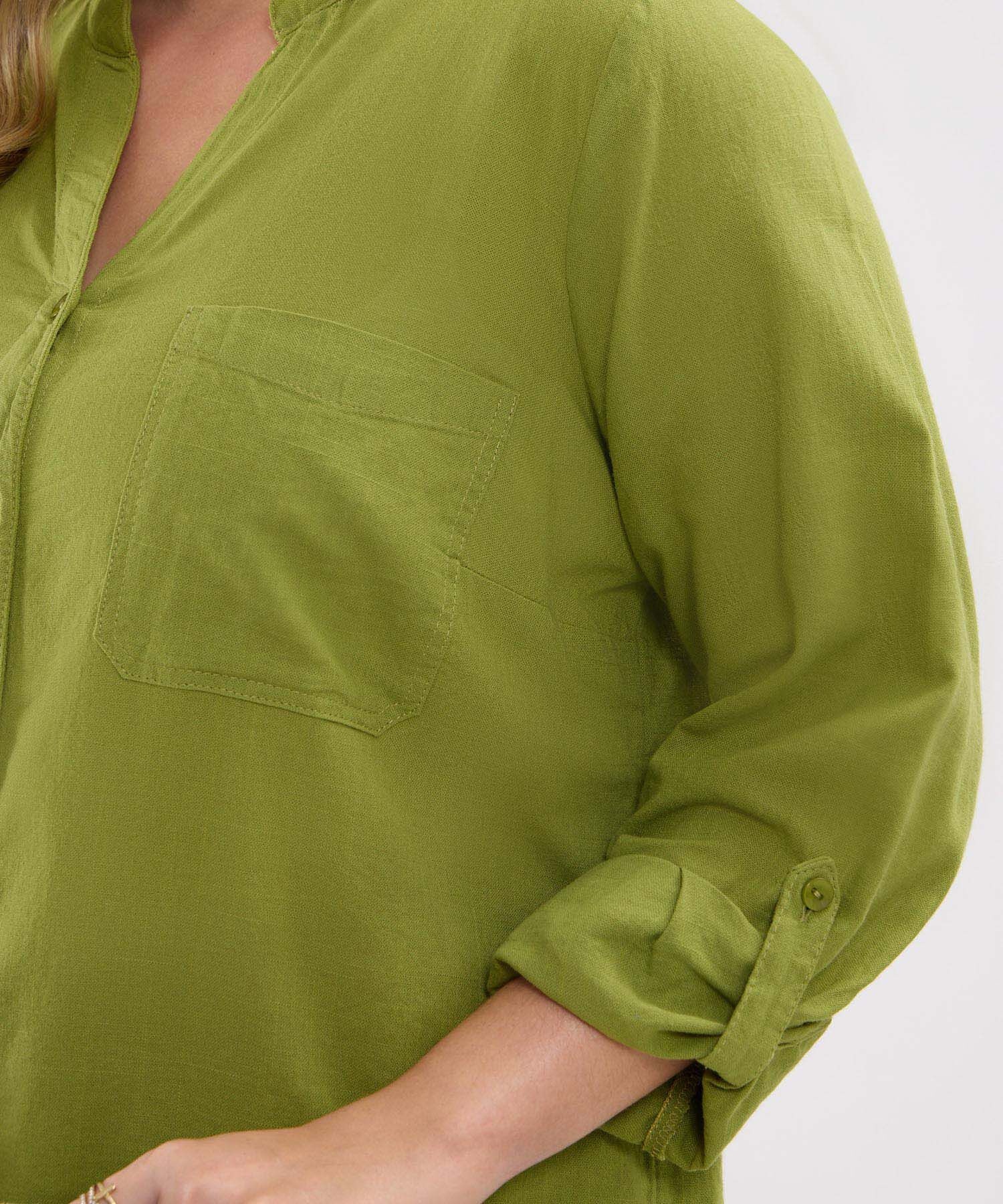 Blusa con Cuello Mao