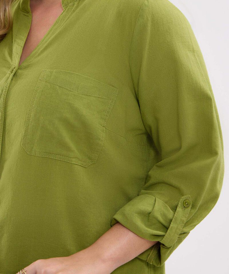 Blusa con Cuello Mao